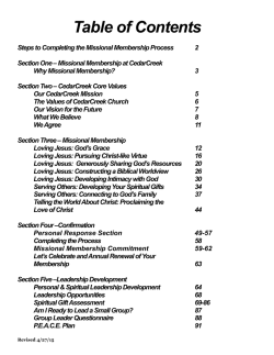 Printable Missional Membership Manual