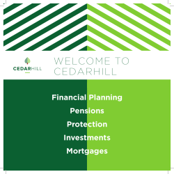 our brochure - Cedarhill Financial Thinking