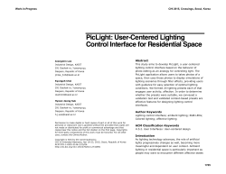 User-Centered Lighting Control Interface for Residential Space