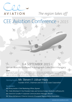CEE Aviation Conference 2015 - First Annual CEE Aviation