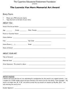Entry Form - The Cupertino Educational Endowment Foundation