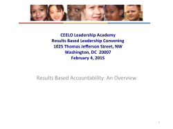 Materials provided for Results Based Leadership Sessions