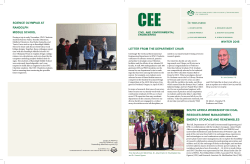 CEE News Letter - Spring 2015 - the Department of Civil and