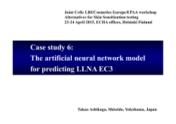 Case study 6: The artificial neural network model for