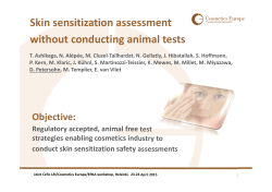 Skin sensitization assessment without conducting animal
