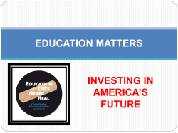 investing in america`s future education matters