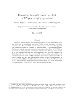 Evaluating the conflict-reducing effect of UN peacekeeping operations