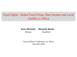 Food fights: global food prices, real income and local conflict in Africa