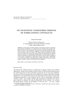 on incentive compatible designs of forecasting contracts