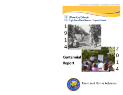 2014 Annual Report - UC Cooperative Extension