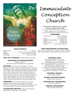 2015-03-29-Bulletin - Immaculate Conception Parish