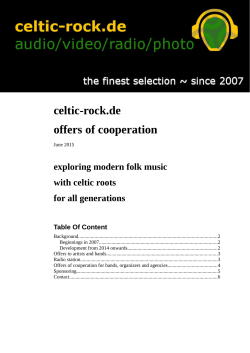 celtic-rock.de offers of cooperation