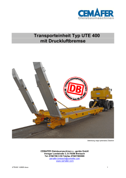 Transporteinheit Typ UTE 400 mit Druckluftbremse