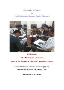 Workshop on Community of Practice for Kannada and
