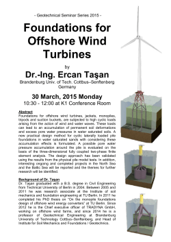 Foundations for Offshore Wind Turbines