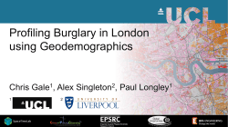 Profiling Burglary in London using Geodemographics