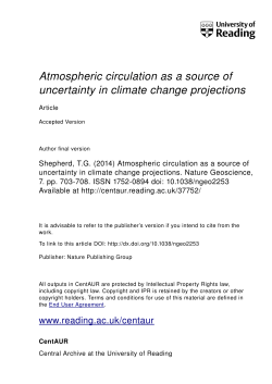 Atmospheric circulation as a source of uncertainty in climate change