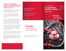 View the My Centegra Hospital Chart brochure