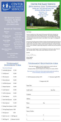 Tournament Sponsorship Form Tournament Registration form 584