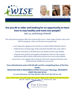Are you 60 or older and looking for an opportunity to learn how to