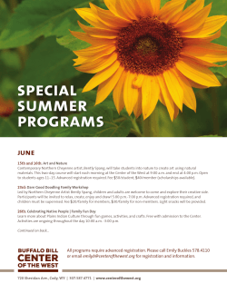 our 2015 summer flyer