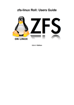 zfs-linux Roll - Communicate with and Monitor Your Rocks Cluster