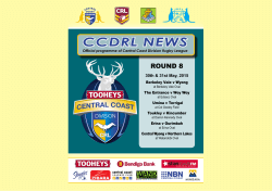 the Round 8 - Central Coast Rugby League