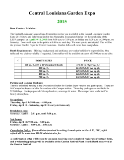 Expo Registration 2015 - Central Louisiana Garden Expo