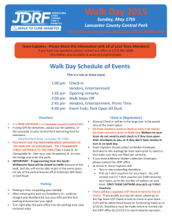 the Lancaster Walk Day Info here!