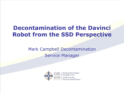 Decontamination of the Davinci Robot from the SSD Perspective