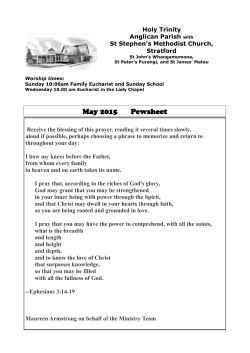 May 2015 Pewsheet - THE ANGLICAN CHURCH IN THE CENTRAL