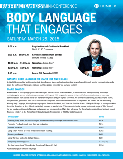 Saturday, March 28, 2015 - The Centre for Teaching & Learning