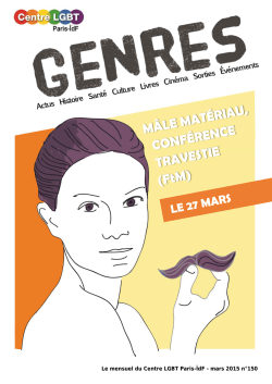 Genres mars 2015 - Centre LGBT de Paris