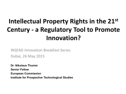 Intellectual Property Rights in the 21st Century - a