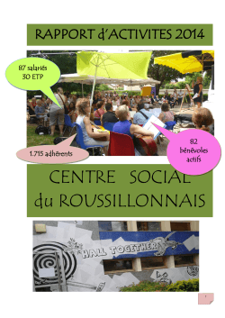 rapport activitÃ©s 2014 FINAL - Centre Social du Pays Roussillonnais