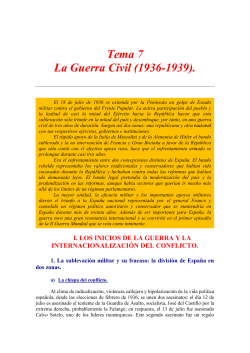 Tema 7 La Guerra Civil (1936-1939).