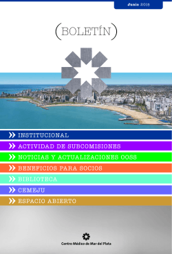 boletÃ­n institucional - Centro MÃ©dico de Mar del Plata