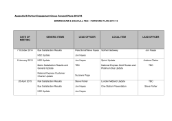 Appendix B Partner Engagement Group Forward Plans