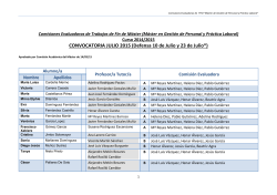 Comisiones Evaluadoras TFM. MÃ¡ster GPPL Julio 2015