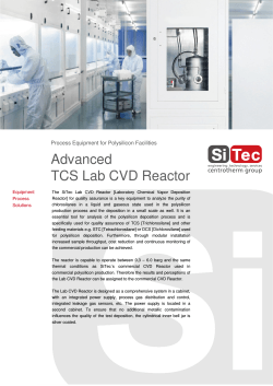 Datasheet Lab CVD Reactor for