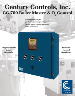 Century Controls, Inc. CC-700 Boiler Master & O 2 Control