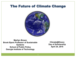 The Future of Climate Change - Climate and Energy Policy Laboratory