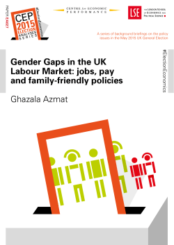 Gender Gaps in the UK Labour Market - CEP