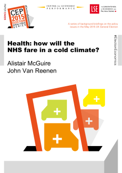 Health: how will the NHS fare in a cold climate? - CEP