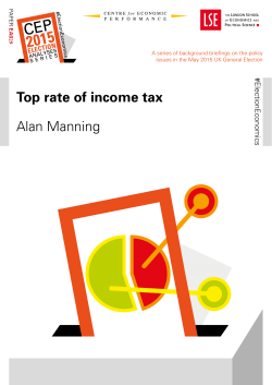 Top Rate of Income Tax - CEP - London School of Economics and