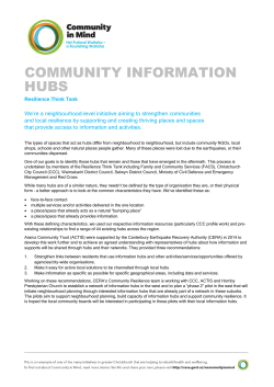 Community Information Hubs - Resilience Think Tank