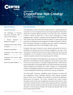 TrustNet CryptoFlowâ¢ Group Encryption