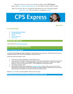 April 2015 - National CPS Certification