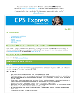 We don`t want you to miss out on the latest edition of the CPS