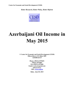Azerbaijani Oil Income in May 2015